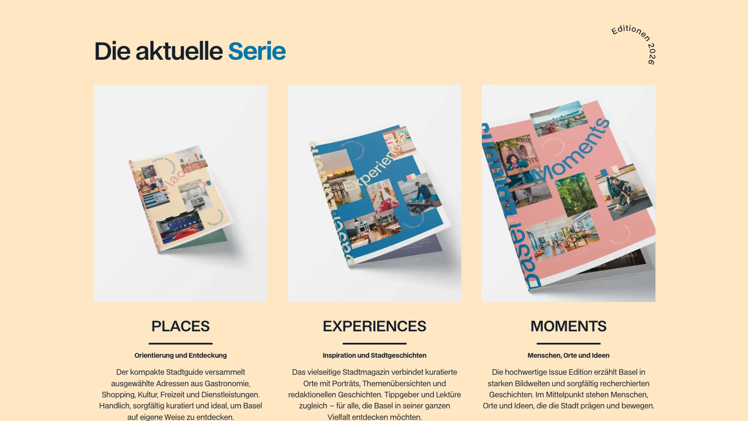Drei Magazine finden online zusammen: Basel Editions bringt redaktionelle Highlights auf die Bildschirme der Stadt