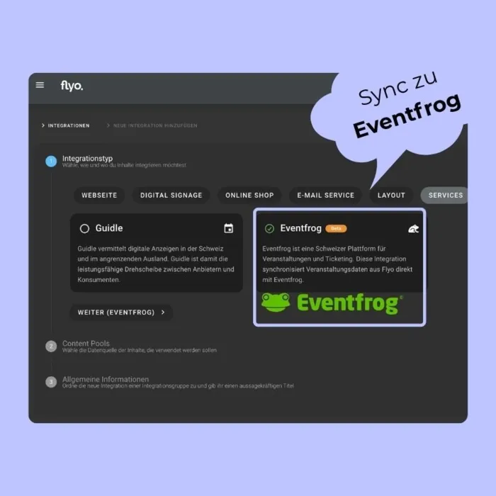 Eventfrog mit Flyo verbinden: Veranstaltungen automatisch synchronisieren