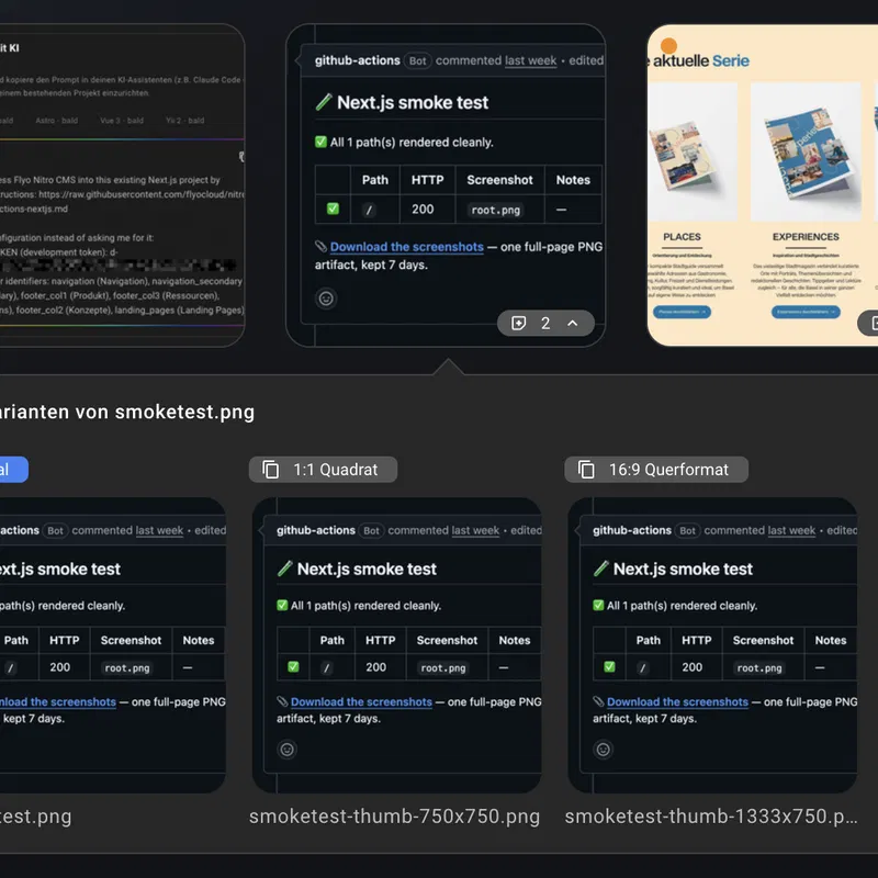 Bildvarianten und automatischer Zuschnitt: schneller zum passenden Format