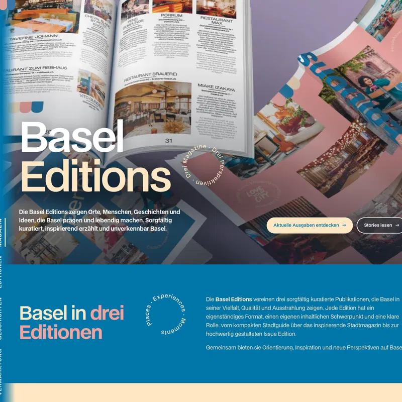 Basel Editions: Wie aus drei Printmagazinen mit KI-Support ein digitaler Auftritt wurde