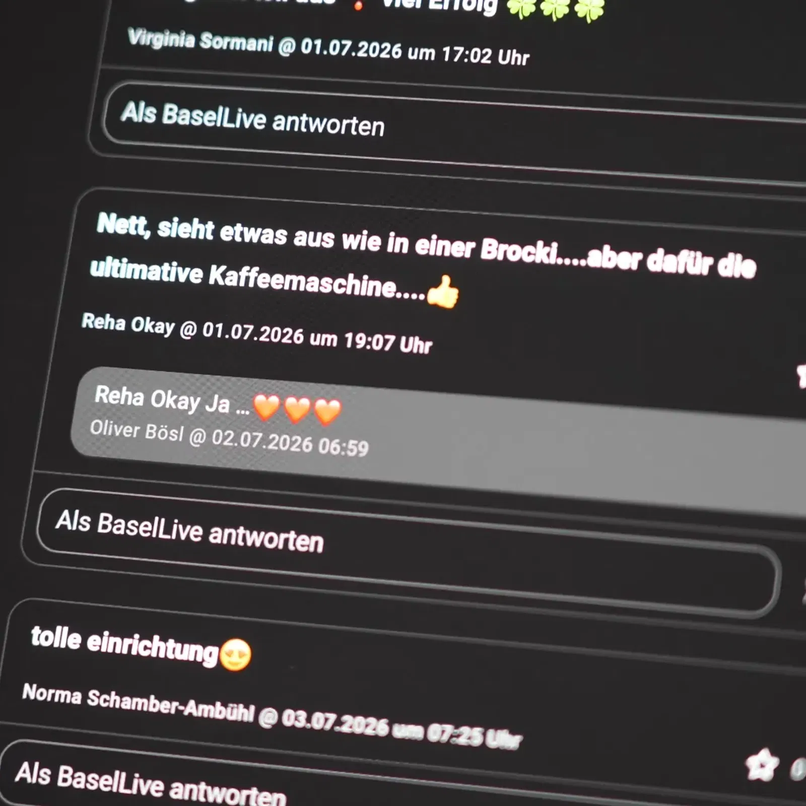 Direkt auf Kommentare antworten und Engagement analysieren