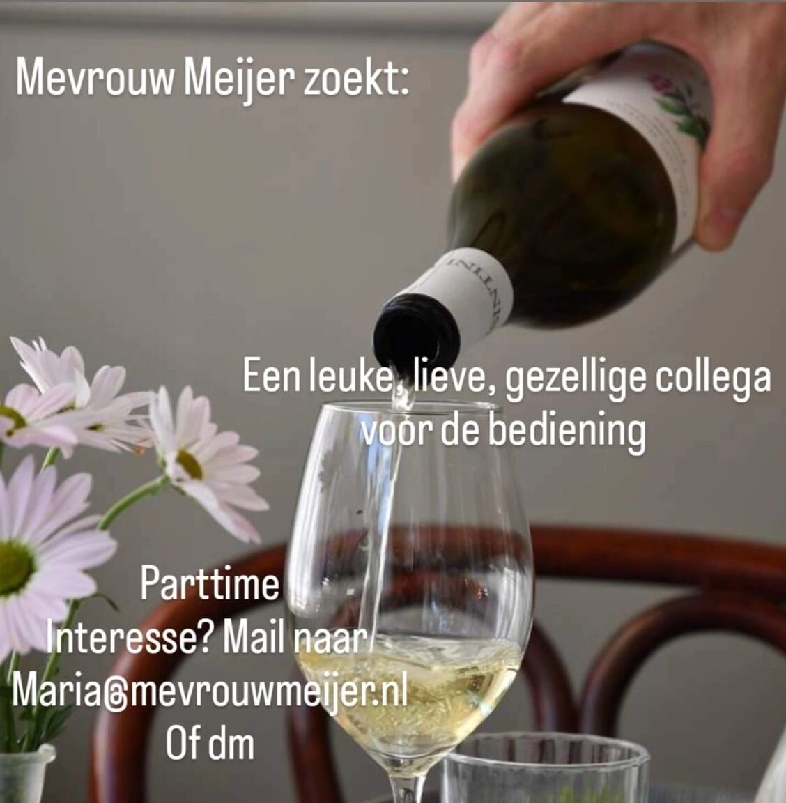 VACATURE BEDIENING PARTTIME 