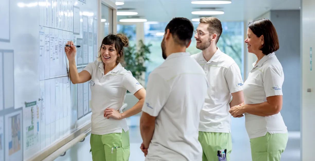 Teamsitzung am Shopfloor