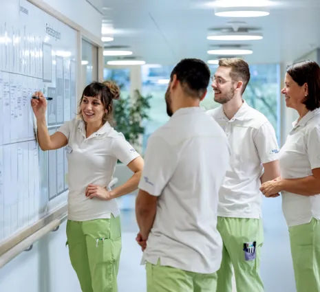 Teamsitzung am Shopfloor