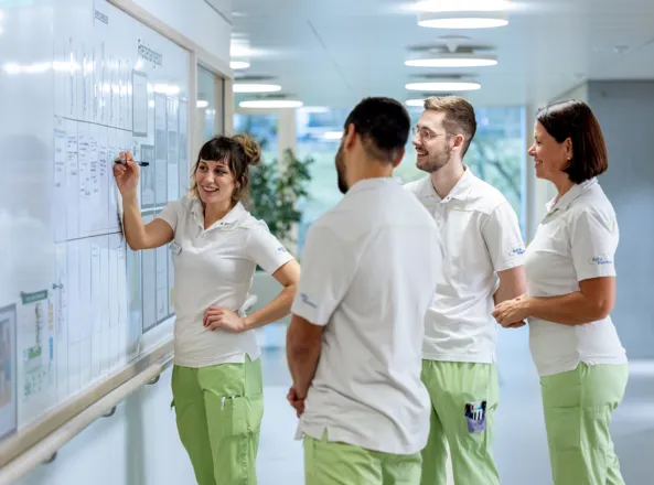 Teamsitzung am Shopfloor