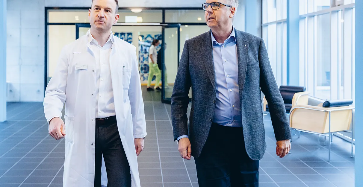 Matthias Mühlheim, Adm. Direktor und Prof. Leo Bonati, Chefarzt und Med. Direktor