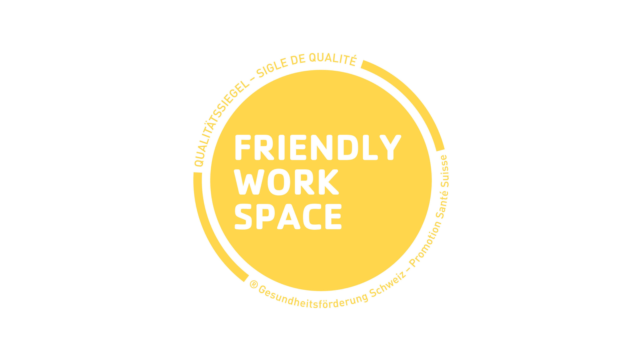 Qualitätssiegel in gelber Farbe mit dem Text 