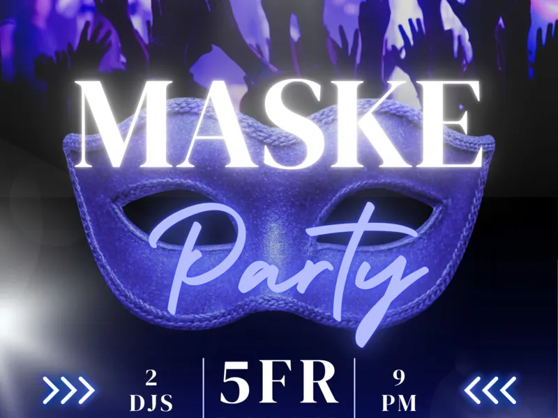 Moderner Maskenball Spin & Sip