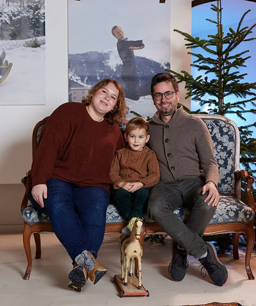 Weihnachts-Familienfotostudio