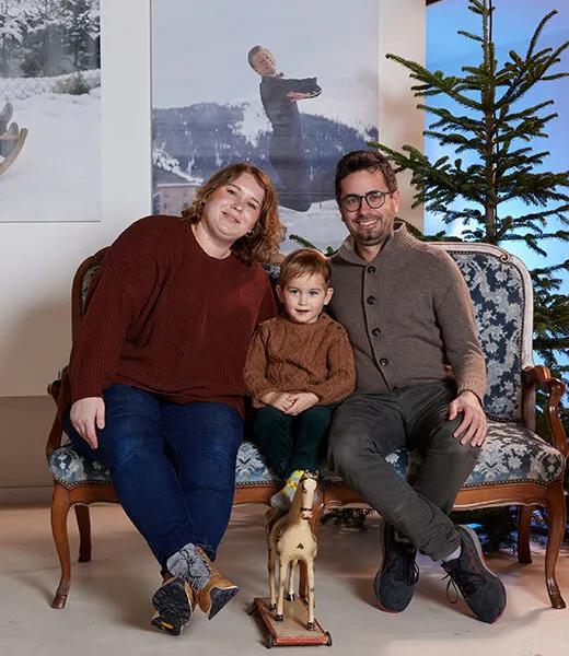 Weihnachts-Familienfotostudio