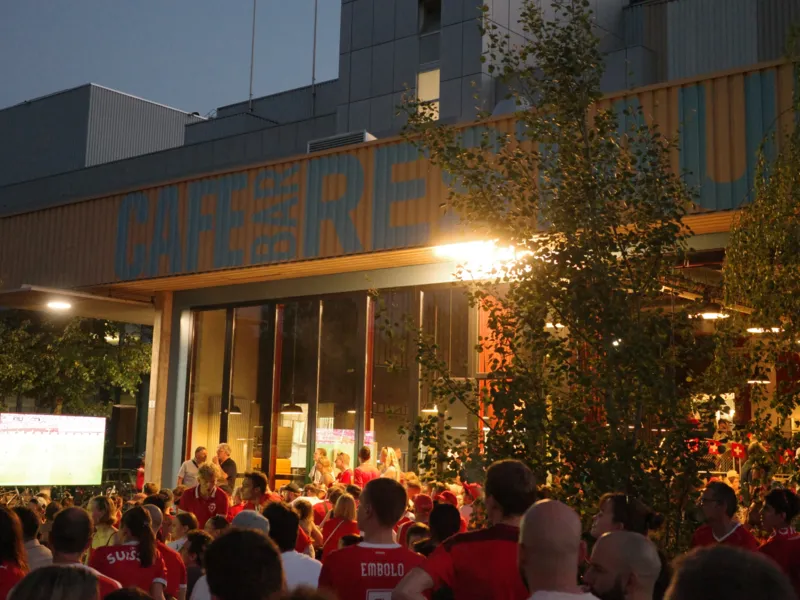 Public Viewing in der Rampe