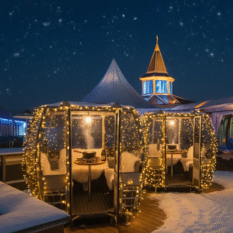 Ein Fondue in luftiger Höhe geniessen. Ein Fondue in luftiger Höhe geniessen.