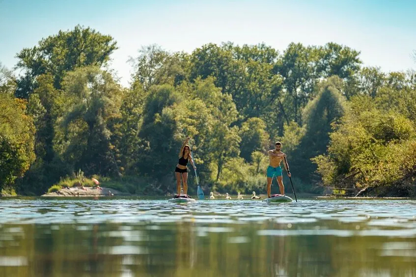 Sportlich und erfrischend: Eine SUP-Stunde auf der Aare Sportlich und erfrischend: Eine SUP-Stunde auf der Aare
