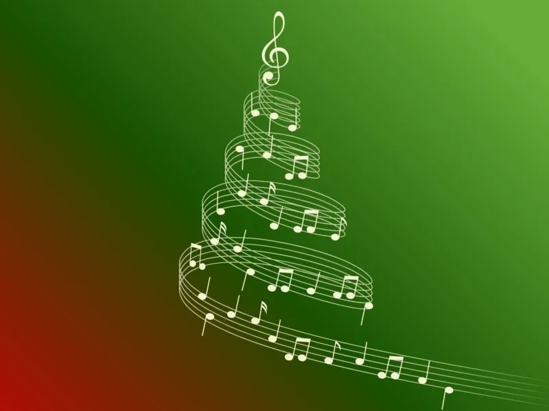 Kopie von Dunkelblau Gold Elegant Klassisch Musik Weihnachtsbaum Bigband Schulband Weihnachtskonzert Poster - 1