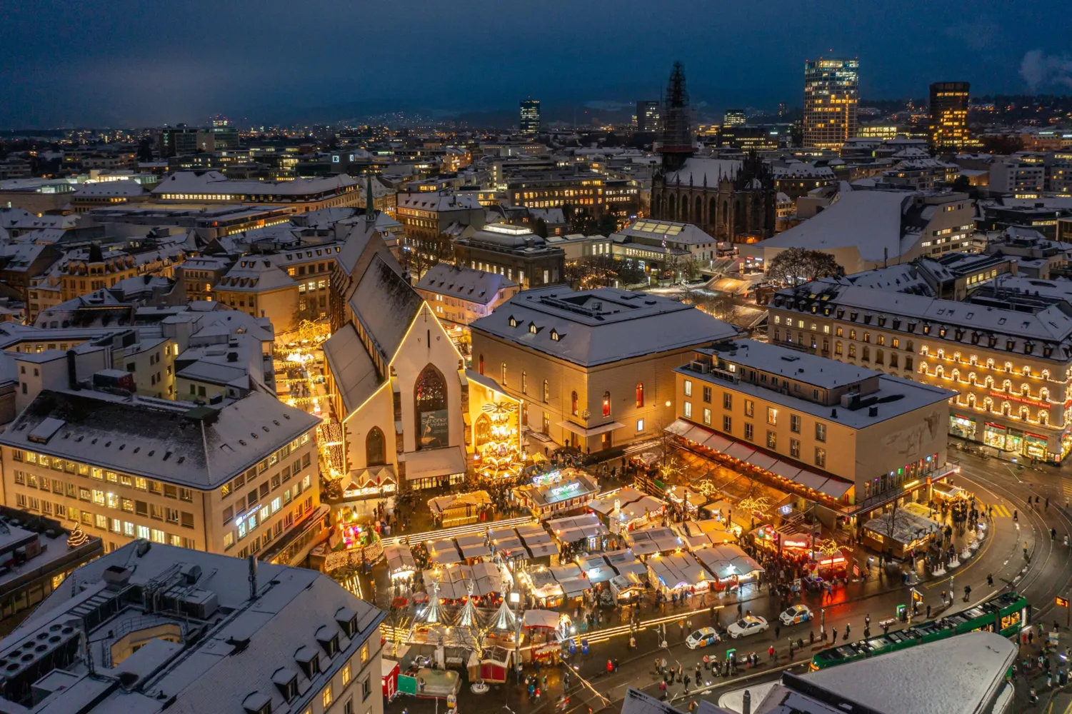 Basler Weihnachtsmarkt auf dem Barfüsserplatz