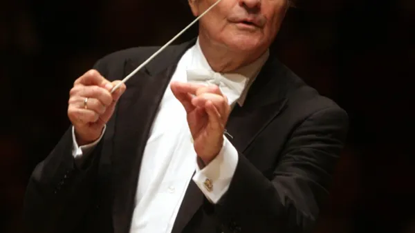 Charles Dutoit, conducting the Philadelphia Orchestra at New York's Carnegie Hall in 201