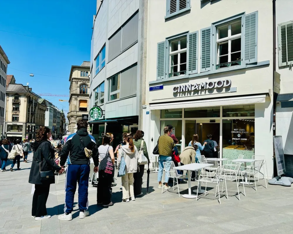 Schlange-stehen für sündhaft-feine Rolls