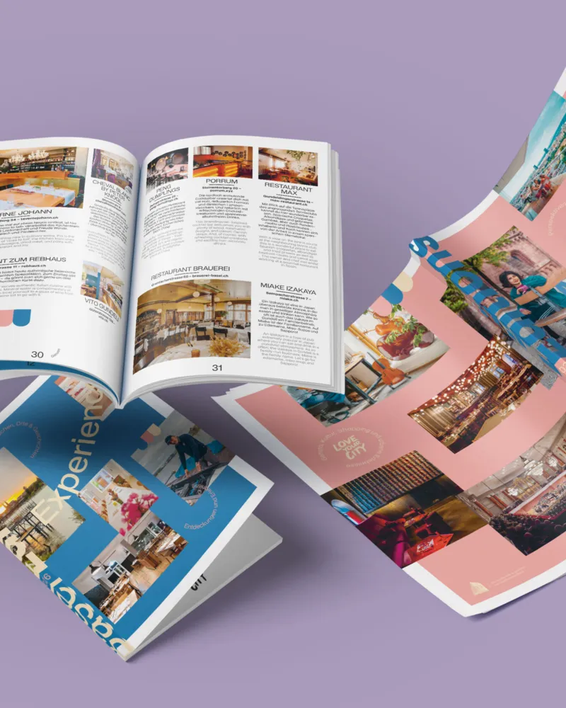 Drei Magazine. Drei Perspektiven. Eine Stadt.
Die Basel Editions sind eine jährlich erscheinende Publikationsreihe, die Basel als Erlebnis-, Genuss-, Kultur- und Ideenstadt sichtbar macht.