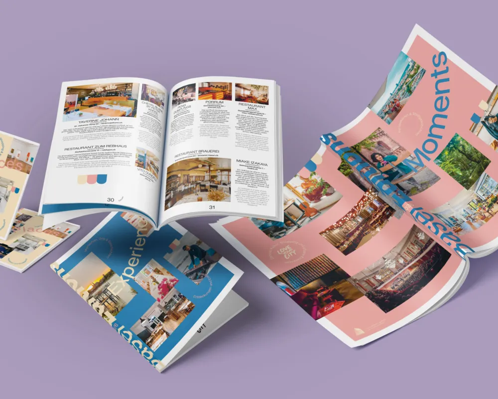 Drei Magazine. Drei Perspektiven. Eine Stadt.
Die Basel Editions sind eine jährlich erscheinende Publikationsreihe, die Basel als Erlebnis-, Genuss-, Kultur- und Ideenstadt sichtbar macht.