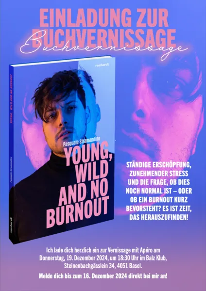 Buchvernissage «Young, wild and no Burnout»