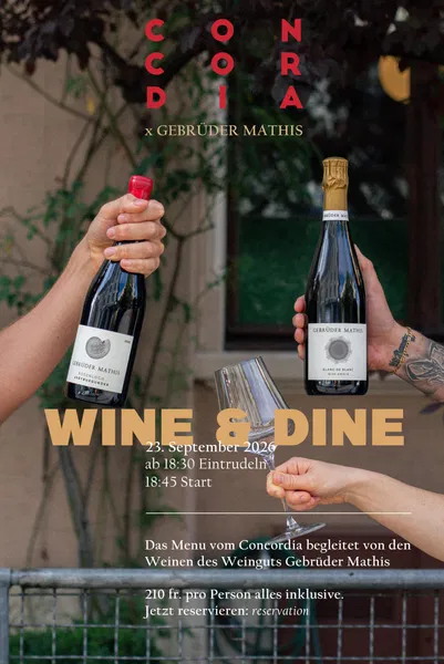 Wine & Dine im Restaurant Concordia