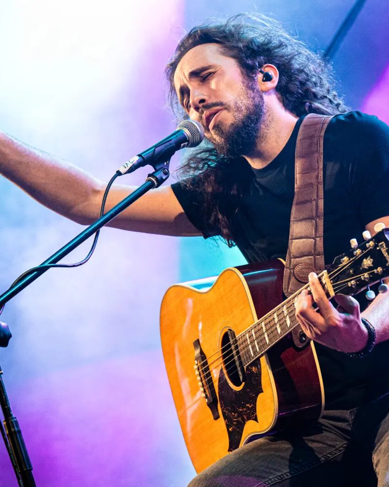Flo Bauer (vocals, guitar).
Circle of Mud @ Chablues Festival, Monthey (VS), Switzerland, 09.08.2025.
(c) Christophe Losberger