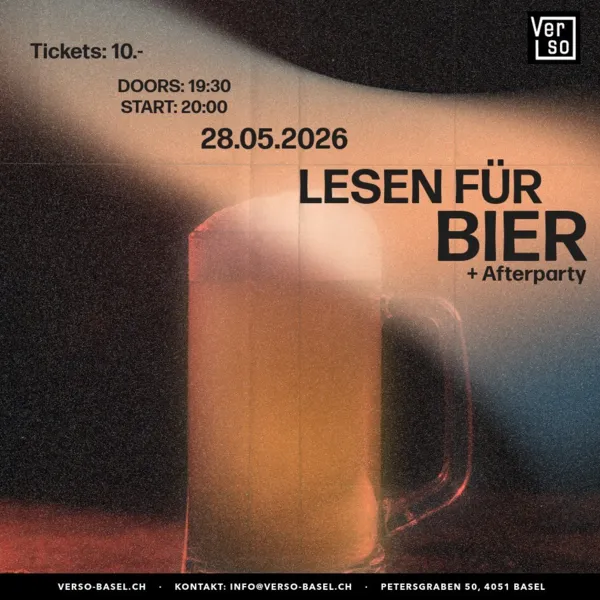 Lesen für Bier mit Afterparty