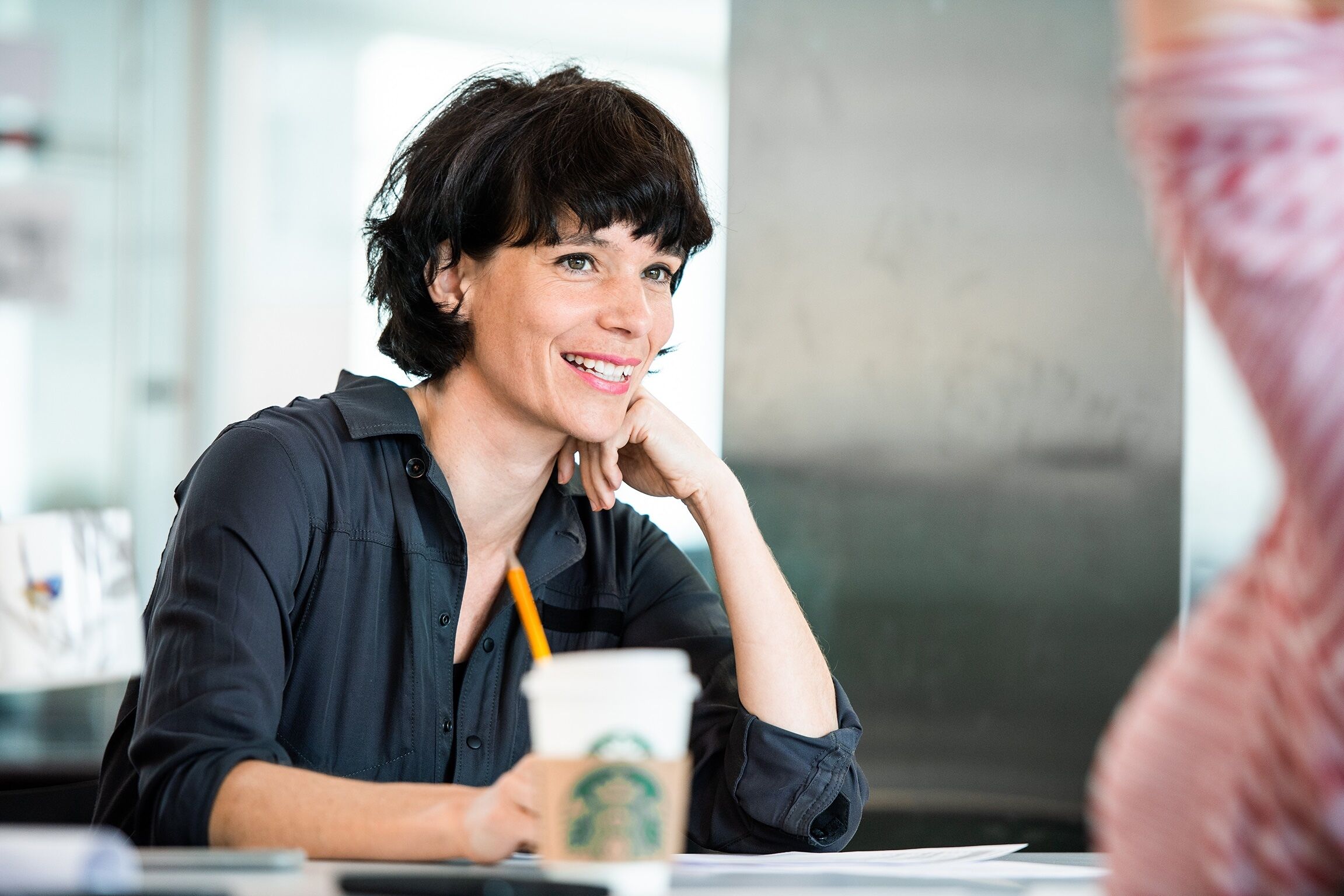 Moderatorin Simone Hulliger