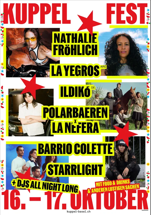 Kuppelfest - Nathalie Froehlich, La Nefera x polarbaeren, La Yegros, Starrlight, Ildiko (DE), Barrio Colette + DJs