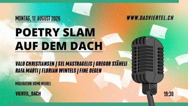 Poetry Slam auf dem Viertel Dach