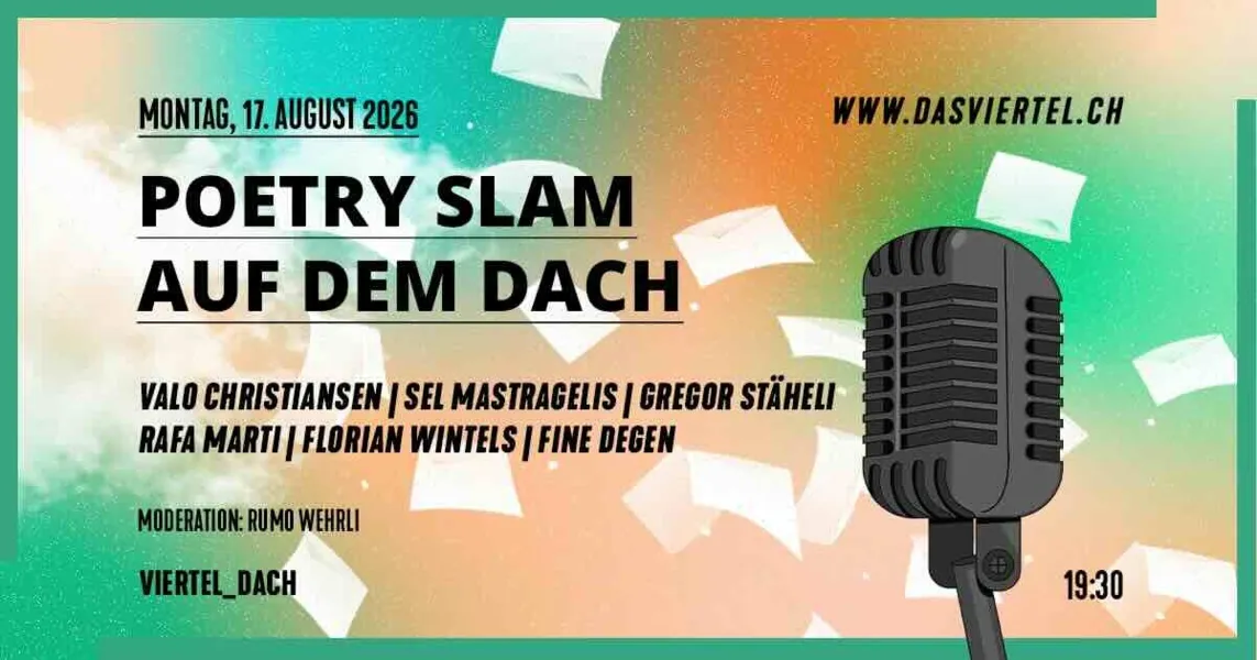 Poetry Slam auf dem Viertel Dach