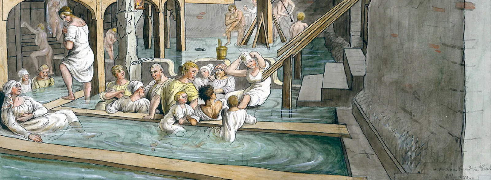 Illustration Bäderstadt Mittelalter