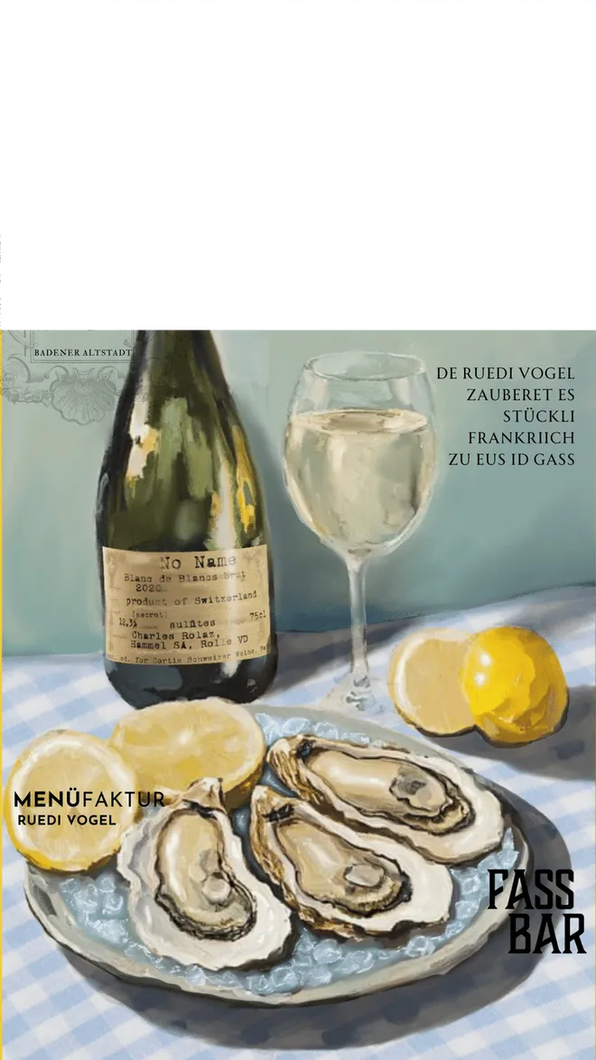 Austern und Sprudel