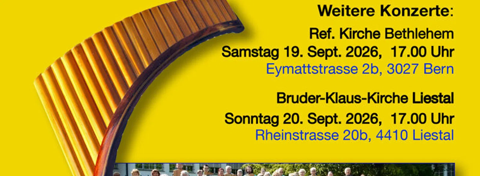 Panflöten-Konzert mit 80 Spielenden in Wettingen