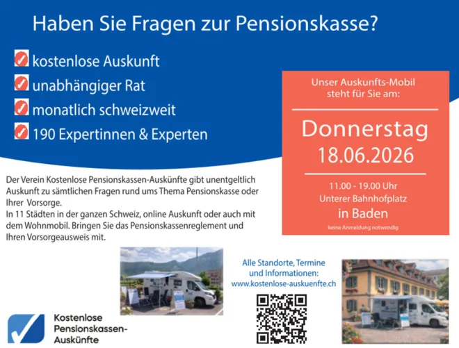 Kostenlose Auskunft bei Fragen zum Thema Pensionskasse und Altersvorsorge