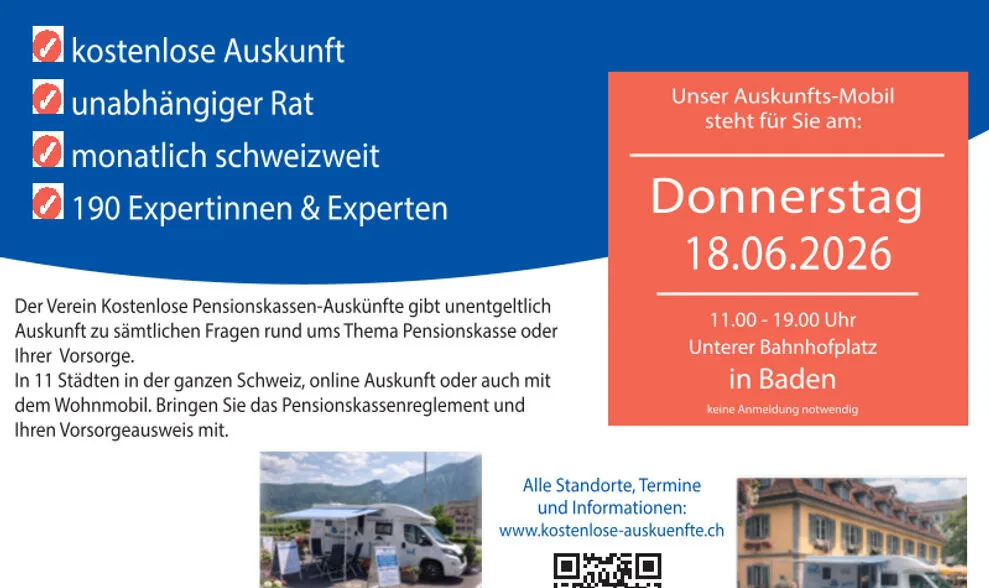 Kostenlose Auskunft bei Fragen zum Thema Pensionskasse und Altersvorsorge