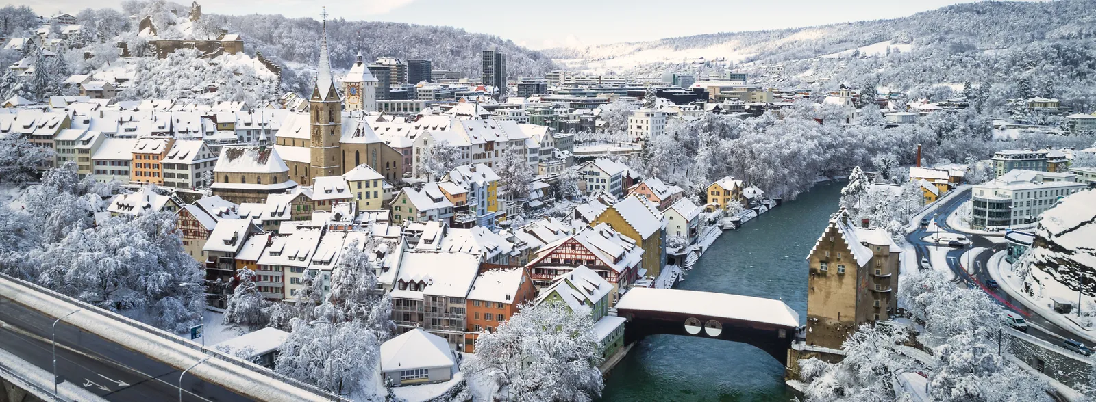 Stadtansicht im Winter