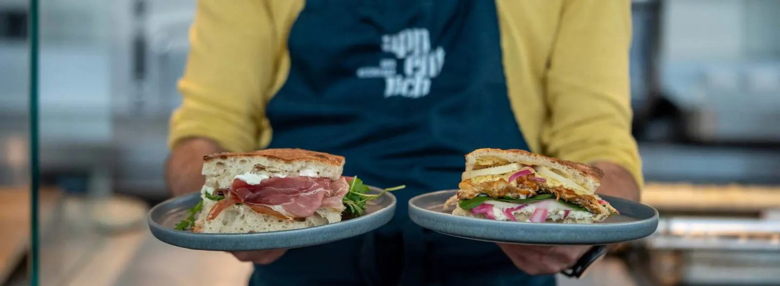 Feine Sandwiches im appetitlich