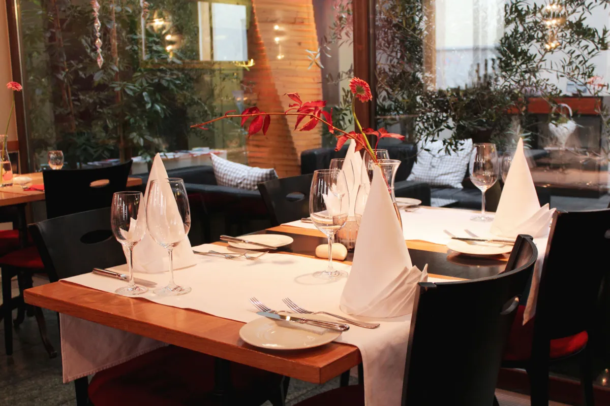 Restaurant Roter Turm Tischdekoration