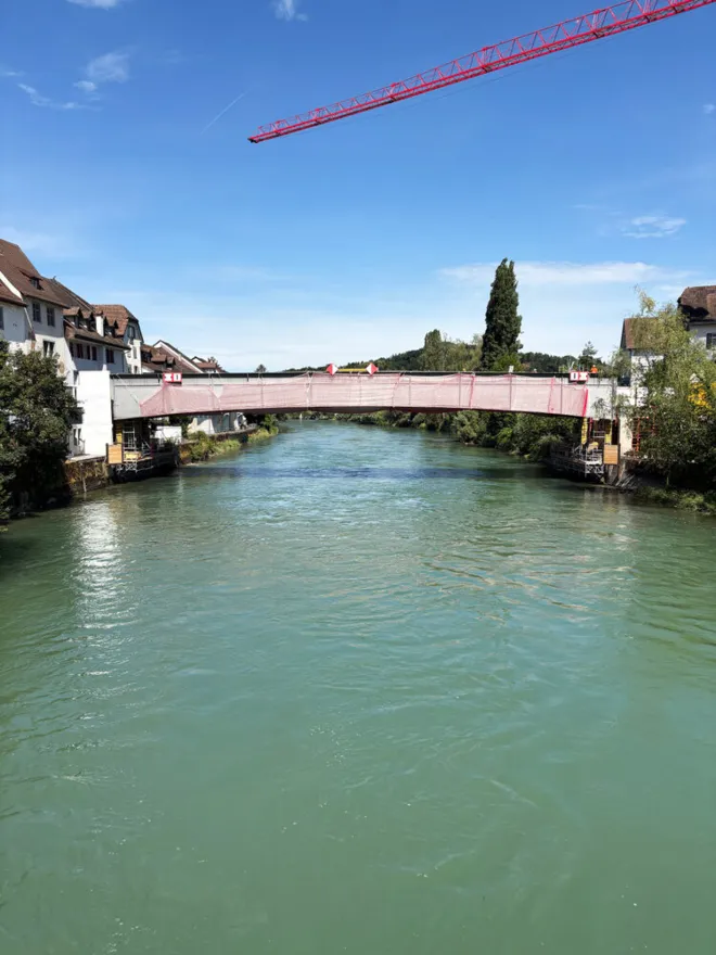 Reussbrücke in der Höhe