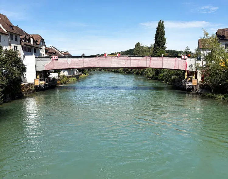 Reussbrücke in der Höhe