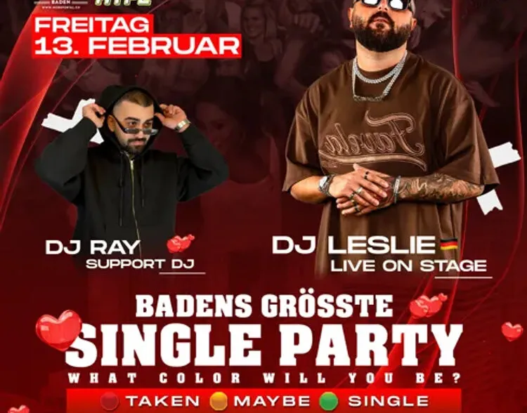 SINGLE PARTY W/ DJ LESLIE | NORDPORTAL, BADEN