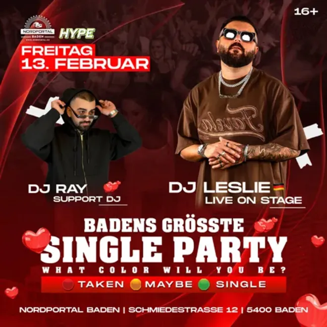 SINGLE PARTY W/ DJ LESLIE | NORDPORTAL, BADEN