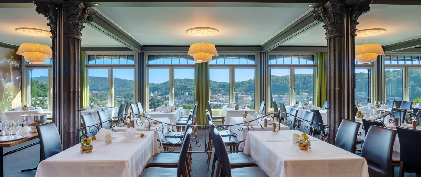 Hertenstein Panorama-Restaurant mit Aussicht über Baden

