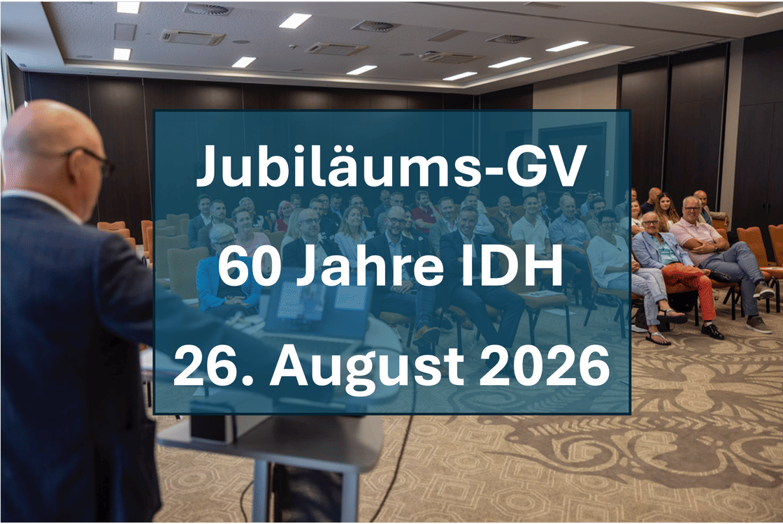 Jubiläums-GV 60 Jahre IDH mit Lehrlingsprämierung und Dinner