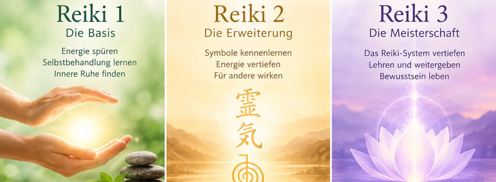 Reiki Ausbildung Level 1, 2 oder 3 - INITIALISIERUNG