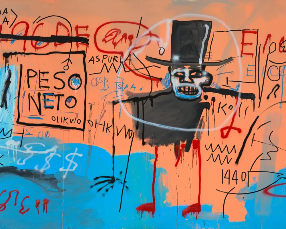 Acryl, Sprühfarbe und Ölstift auf Leinwand, 240 x 421,3 cm Nahmad Collection