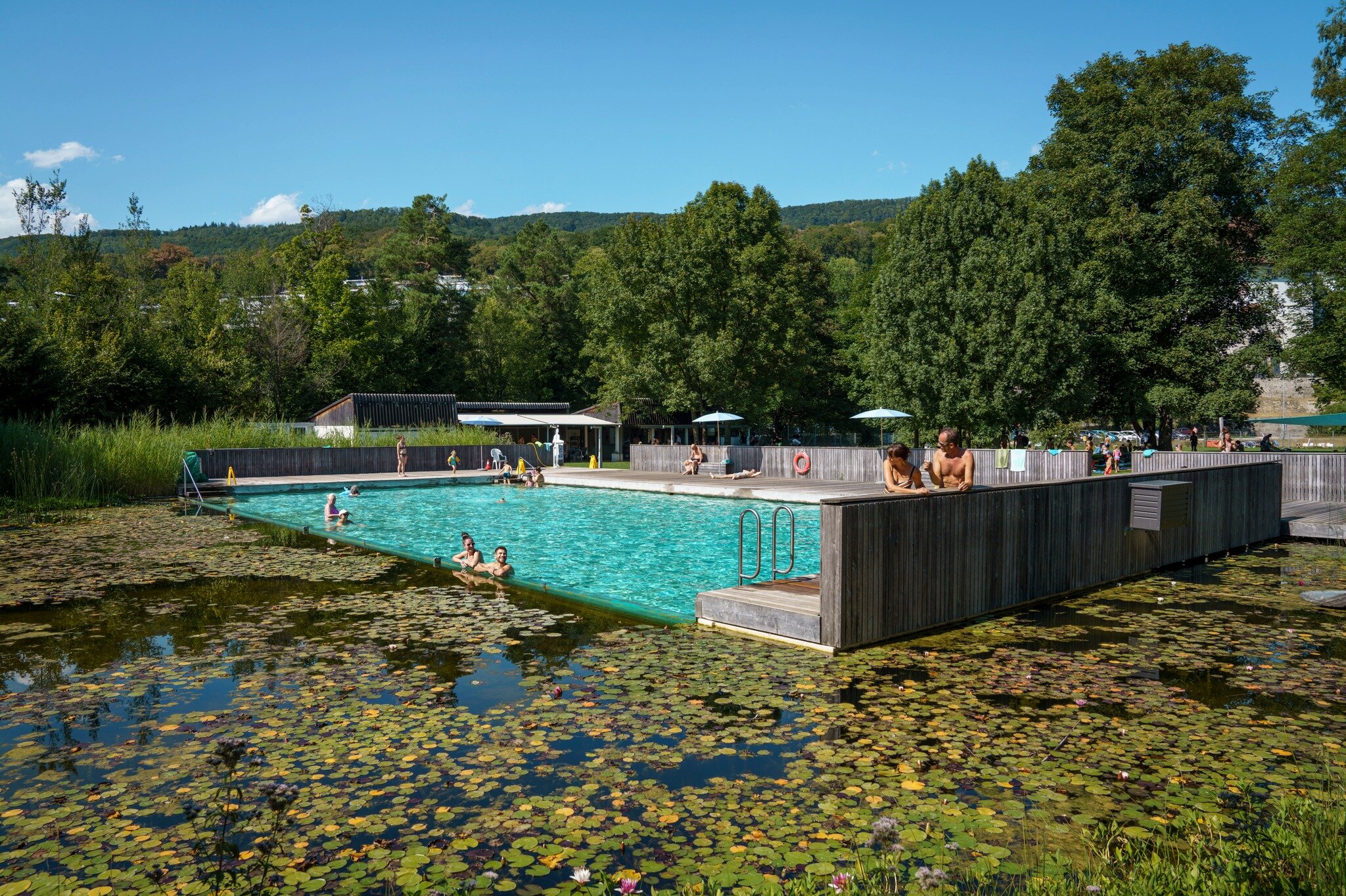 Badeplausch im Bio-Schwimmbad Biberstein.