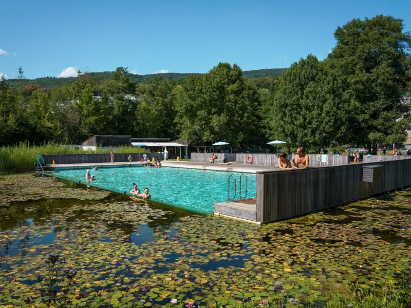 Badeplausch im Bio-Schwimmbad Biberstein.