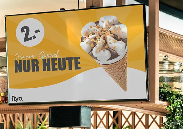Digital Signage in Store Header